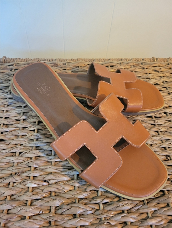 Hermes Shoes - Hermes oran Leather  sandals Size EU 40 US 9-like New